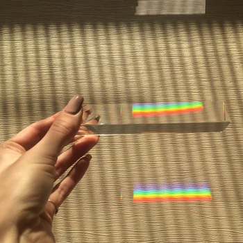 Треугольная призма, призма для фотографии, Призма цвета радуги, Семицветный солнечный свет, Студенческий научный эксперимент Opti Изображение